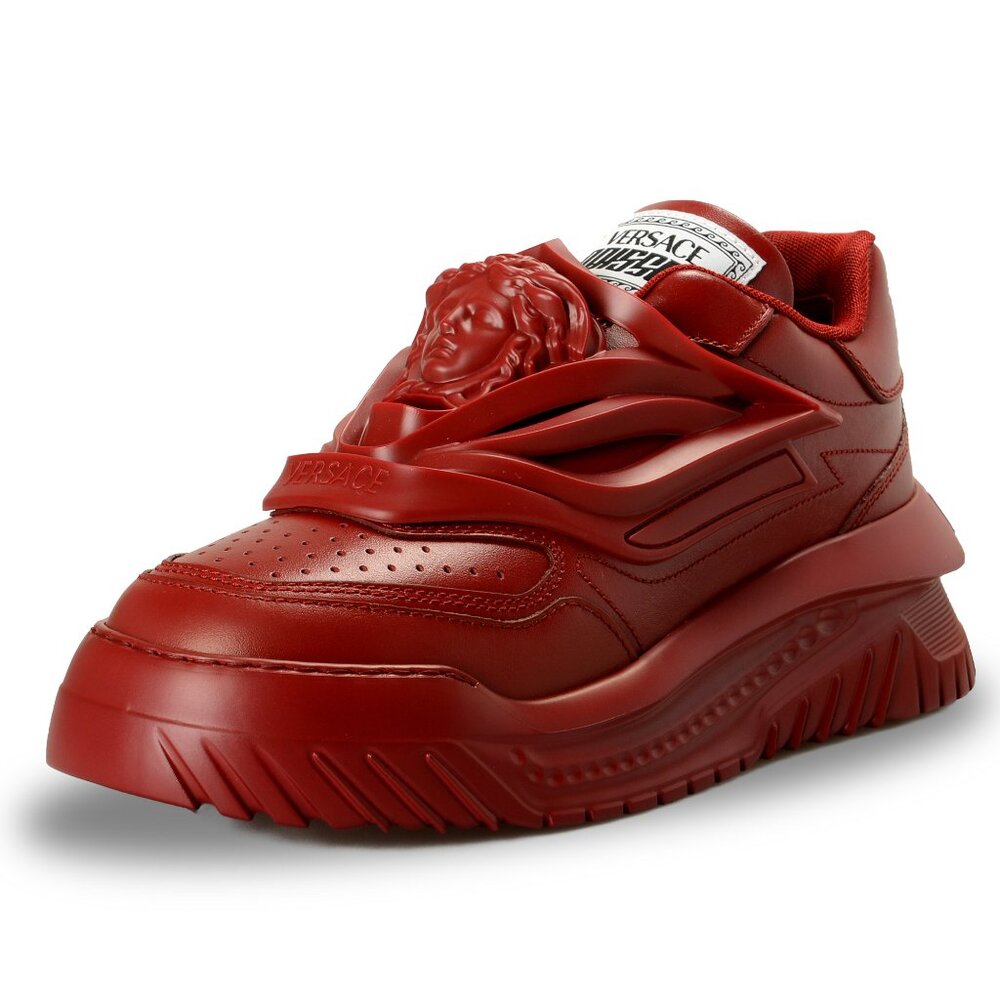 Versace Men's Red Leather "ODISSEA" Sneakers Shoes US 11 IT 44
